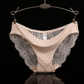 Lace ladies low waist briefs (Option: Superficial Skin-M)