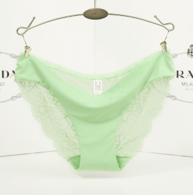 Lace ladies low waist briefs (Option: Light Green-M)